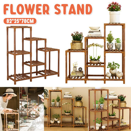 Wooden Plant Stand Display Rack Flower Pot Shelf Collection Organizer Home Decor