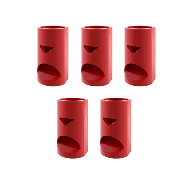 Flute Shape Aquarium Outlet Nozzles 5 Pack Red