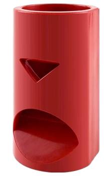 Flute Shape Aquarium Outlet Nozzles 5 Pack Red