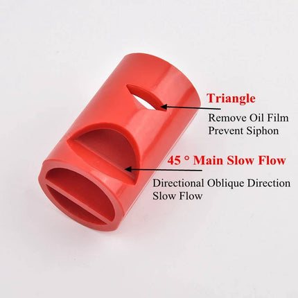 Flute Shape Aquarium Outlet Nozzles 5 Pack Red