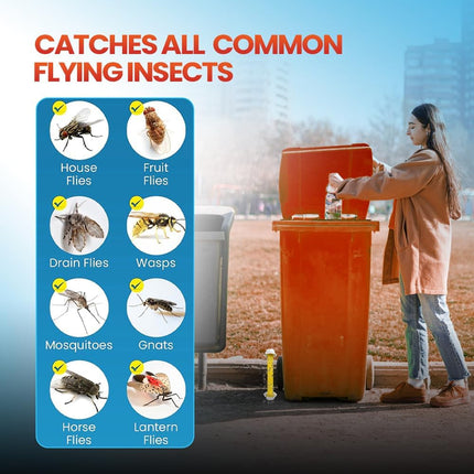 Sticky Fly Trap Stick Insect Catcher Strip Paper Roll for Indoor Outdoor Use