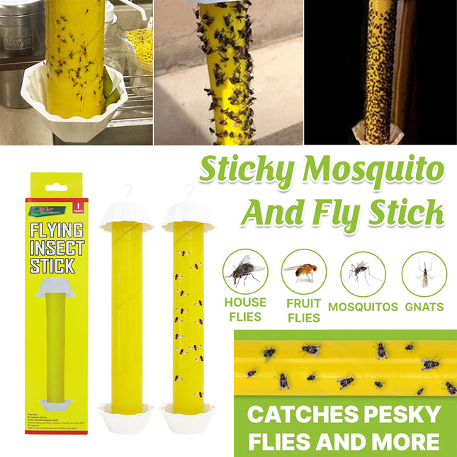 Sticky Fly Trap Stick Insect Catcher Strip Paper Roll for Indoor Outdoor Use