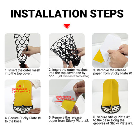 Reusable Outdoor Bell-Shaped Fruit Fly Trap Pest Control Tool Easy-Clean Use