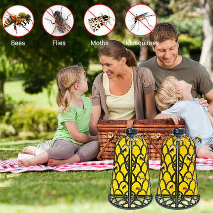 Reusable Outdoor Bell-Shaped Fruit Fly Trap Pest Control Tool Easy-Clean Use
