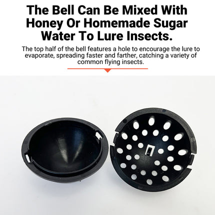 Reusable Outdoor Bell-Shaped Fruit Fly Trap Pest Control Tool Easy-Clean Use
