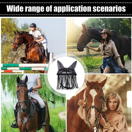 Fly-Proof Tassel Horse Earmuffs Breathable Comfortable For Horse Protection