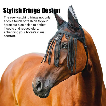 Fly-Proof Tassel Horse Earmuffs Breathable Comfortable For Horse Protection