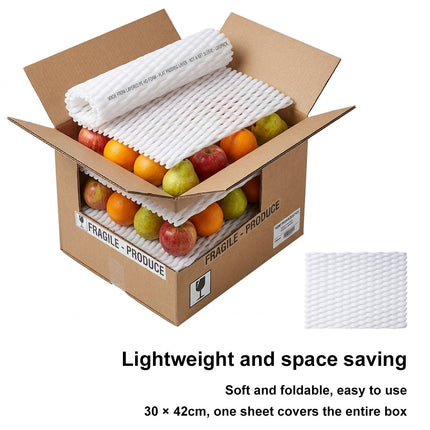 Fruit Protective Foam Mesh Pads 30 by 42 cm 50 Pack