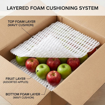 Fruit Protective Foam Mesh Pads 30 by 42 cm 50 Pack