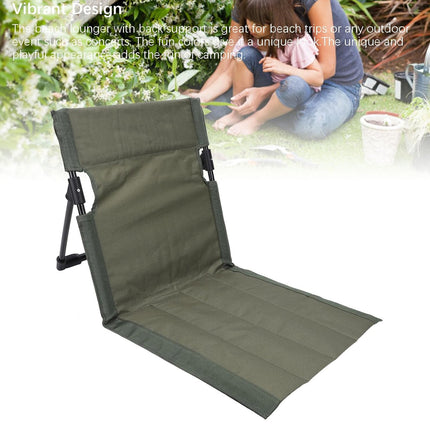 Outdoor Folding Beach Garden Lounge Chair Portable Lawn Chair with Floor Mat