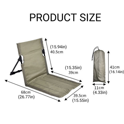 Outdoor Folding Beach Garden Lounge Chair Portable Lawn Chair with Floor Mat