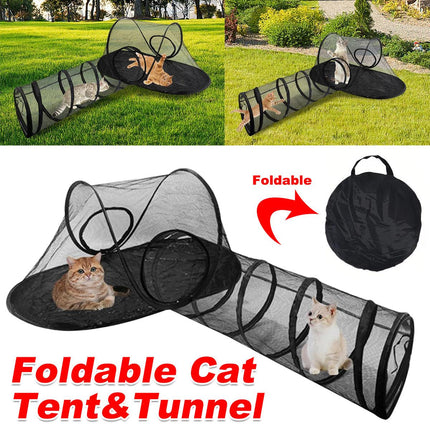 Outdoor Pet Tent Nest Foldable Cat Tunnel Playhouse Portable Shelter for Cats