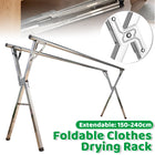 Floor Standing Folding Clothes Drying Rack for Home Use Extendable 150-240cm