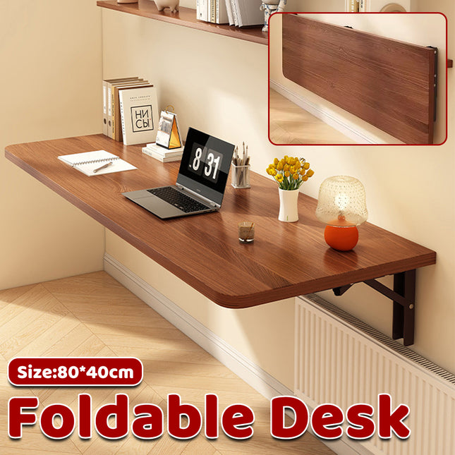 Wall Mounted Foldable Desk 80x40cm Space Saving Home Study For Laptop Writing
