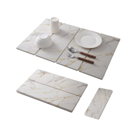 Diatomite Dish Drying Mat Foldable Kitchen Bench Absorbent Stone Sink Pad