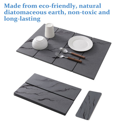 Diatomite Dish Drying Mat Foldable Kitchen Bench Absorbent Stone Sink Pad