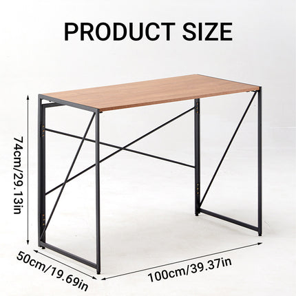 Foldable Computer Desk Portable Stable Space Saving with Non-Slip Foot Pad