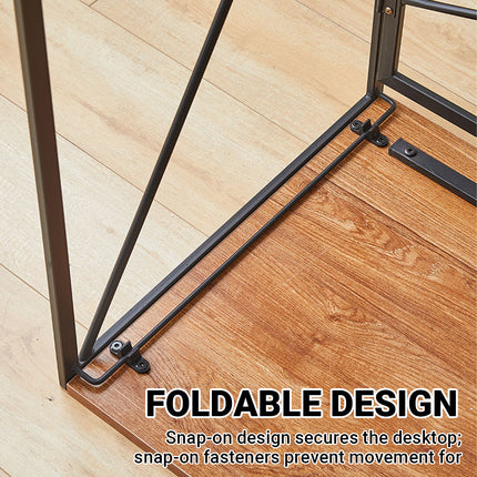 Foldable Computer Desk Portable Stable Space Saving with Non-Slip Foot Pad