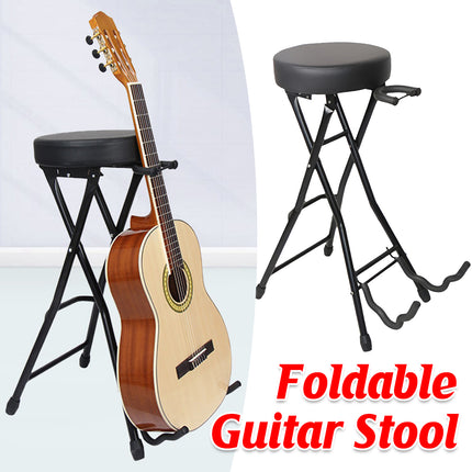 Folding Guitar Stool With Stand Suitable for Acoustic Electric Guitar Performance
