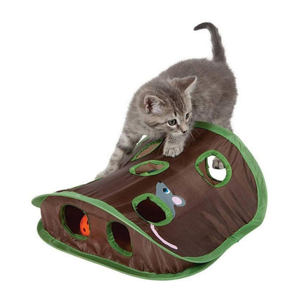 Cat Cave Collapsible Pet Bed Cat Toys Mouse Scratching Play Toy for Cats Kittens