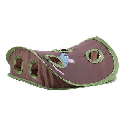 Cat Cave Collapsible Pet Bed Cat Toys Mouse Scratching Play Toy for Cats Kittens