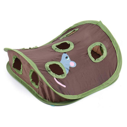 Cat Cave Collapsible Pet Bed Cat Toys Mouse Scratching Play Toy for Cats Kittens