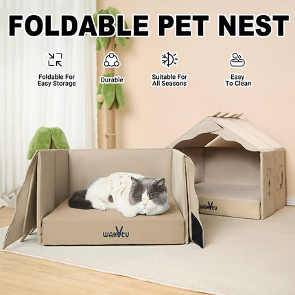 Foldable Universal Large Space Cat Bed Indoor Outdoor Pet Rest Sleeping Nest