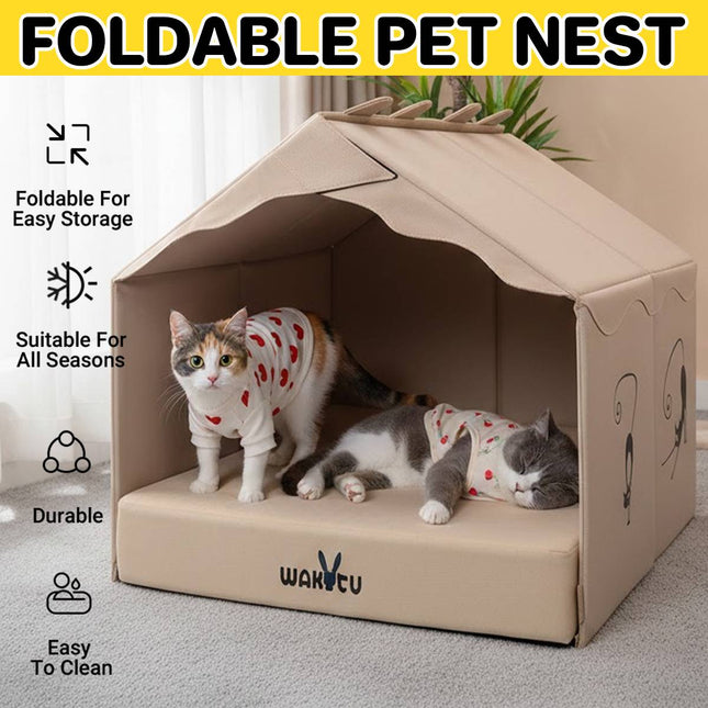Foldable Universal Large Space Cat Bed Indoor Outdoor Pet Rest Sleeping Nest