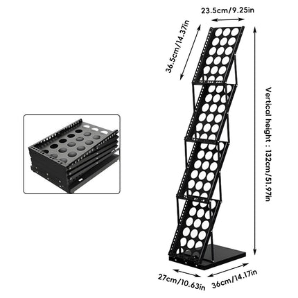A4 Foldable Magazine File Rack Hollow-out Design Durable for Home Office School