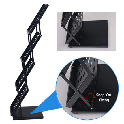 A4 Foldable Magazine File Rack Hollow-out Design Durable for Home Office School