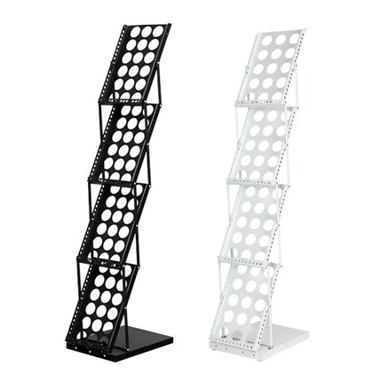 A4 Foldable Magazine File Rack Hollow-out Design Durable for Home Office School