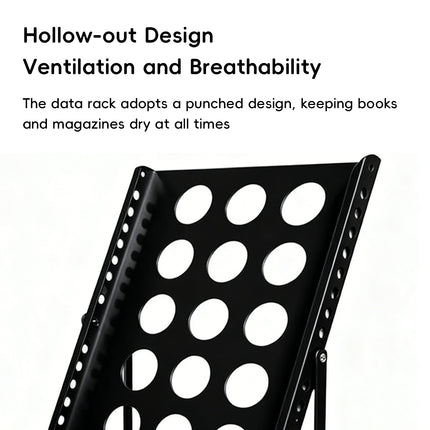 A4 Foldable Magazine File Rack Hollow-out Design Durable for Home Office School