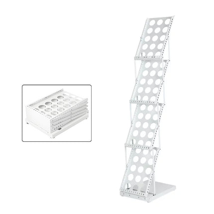 A4 Foldable Magazine File Rack Hollow-out Design Durable for Home Office School