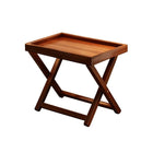 Bamboo Folding Side Table 40x30x44cm Wood or Acrylic Top for Sofa Bedroom