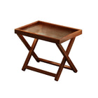 Bamboo Folding Side Table 40x30x44cm Wood or Acrylic Top for Sofa Bedroom