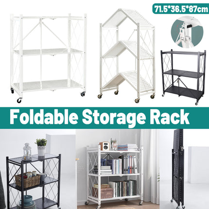 No Installation Foldable Multi Layer Storage Rack Space Saving Stable Durable