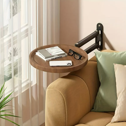 Wall-Mounted Foldable Rotating Table Durable Space Saving for Kitchen Bathroom