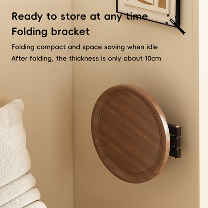 Wall-Mounted Foldable Rotating Table Durable Space Saving for Kitchen Bathroom