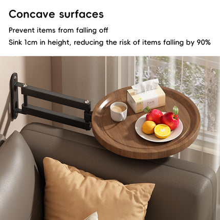 Wall-Mounted Foldable Rotating Table Durable Space Saving for Kitchen Bathroom