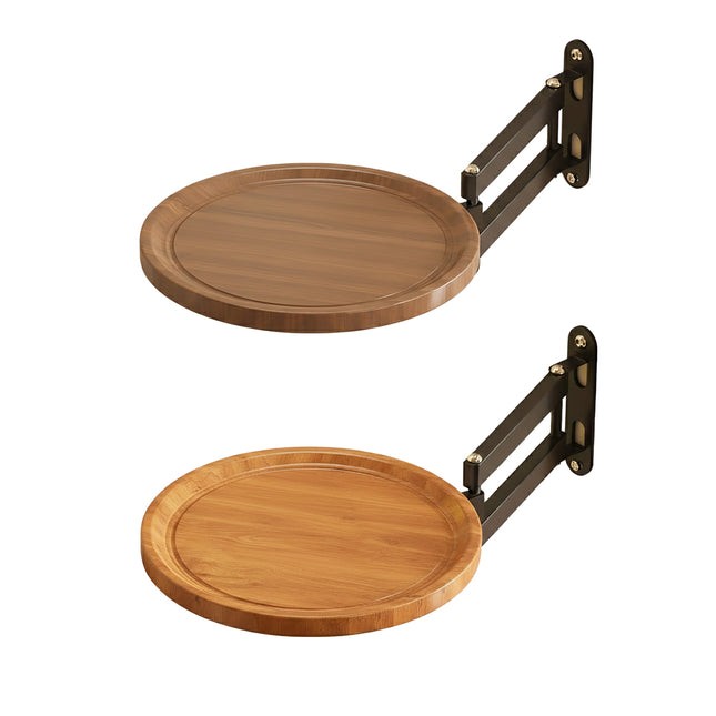Wall-Mounted Foldable Rotating Table Durable Space Saving for Kitchen Bathroom