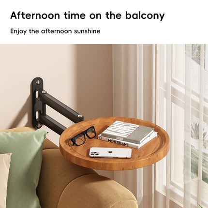 Wall-Mounted Foldable Rotating Table Durable Space Saving for Kitchen Bathroom