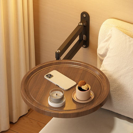 Wall-Mounted Foldable Rotating Table Durable Space Saving for Kitchen Bathroom