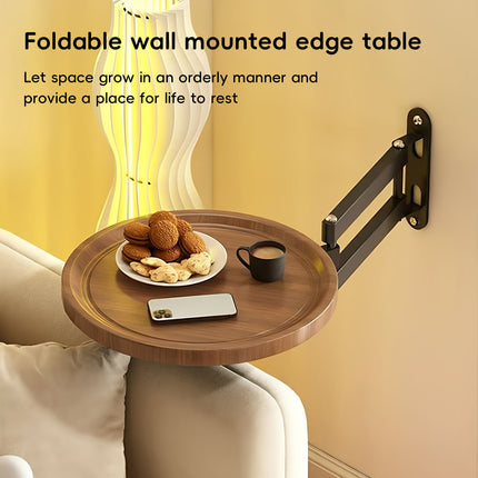 Wall-Mounted Foldable Rotating Table Durable Space Saving for Kitchen Bathroom
