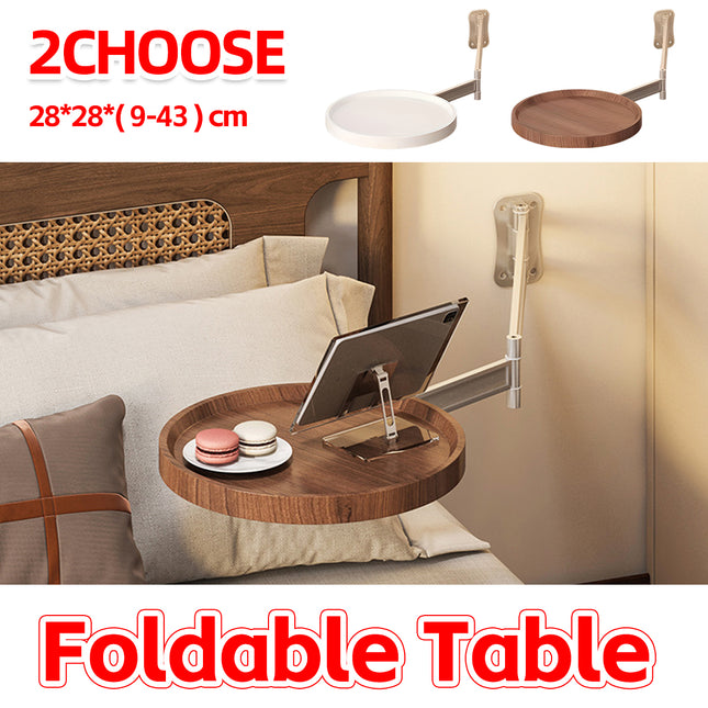 Wall-Mounted Foldable Round Table Durable Space Saving for Kitchen Bathroom Use