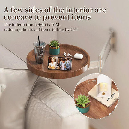 Wall-Mounted Foldable Round Table Durable Space Saving for Kitchen Bathroom Use