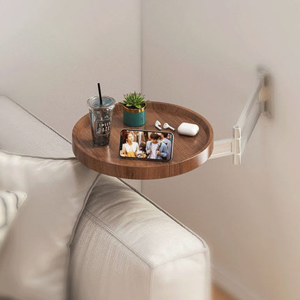 Wall-Mounted Foldable Round Table Durable Space Saving for Kitchen Bathroom Use