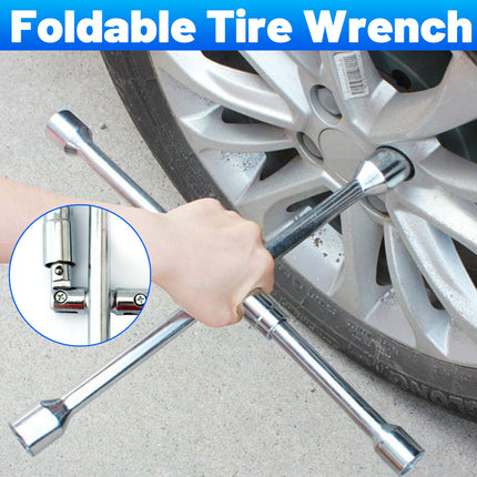 Foldable Tire Wrench Set Carbon Steel For Car SUV Truck Auto Repair Tool Kit