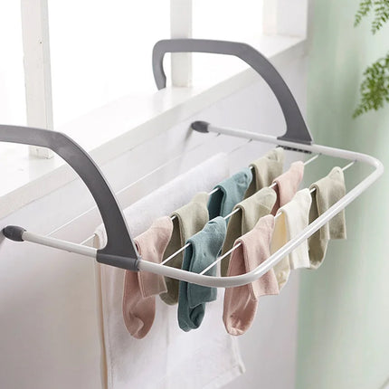 Foldable Hanging Drying Rack 2PCS Balcony Window Railing Laundry 55 x 32cm
