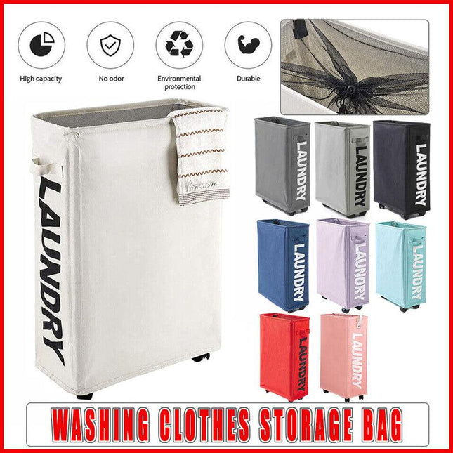 Large Foldable Laundry Washing Clothes Storage Bag Hamper Basket Bin Organiser - Aimall