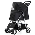 Foldable Pet Stroller 4 Wheels Dog Cat Travel Pram Carrier Cage Pushchair